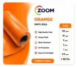 Vibrant Orange Color Cutting Vinyl Roll – High-Visibility Safety & Promo Vinyl - Image 2