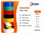 Orange & White Striped Reflective Barricade Tape – Work Zone Safety Chevron Tape - Image 2